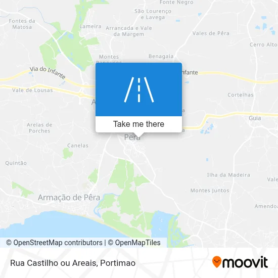 Rua Castilho ou Areais map