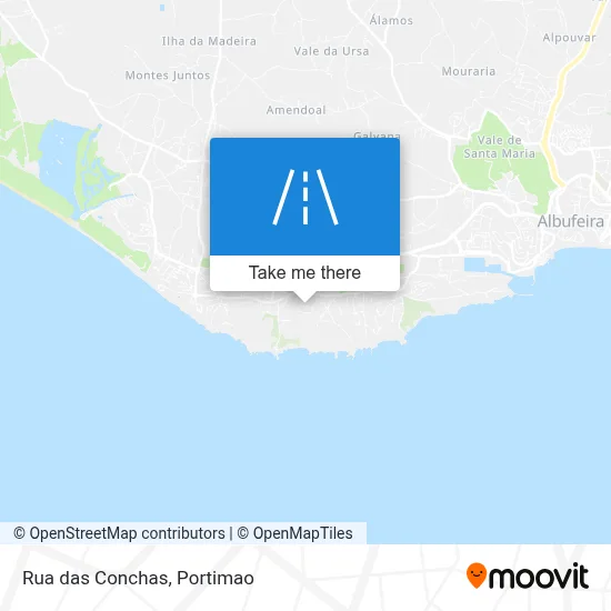 Rua das Conchas map