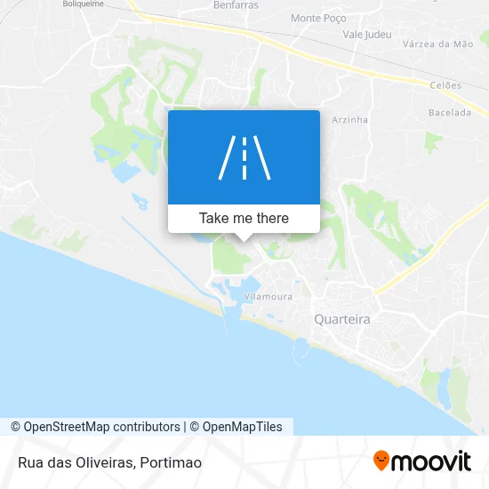 Rua das Oliveiras map