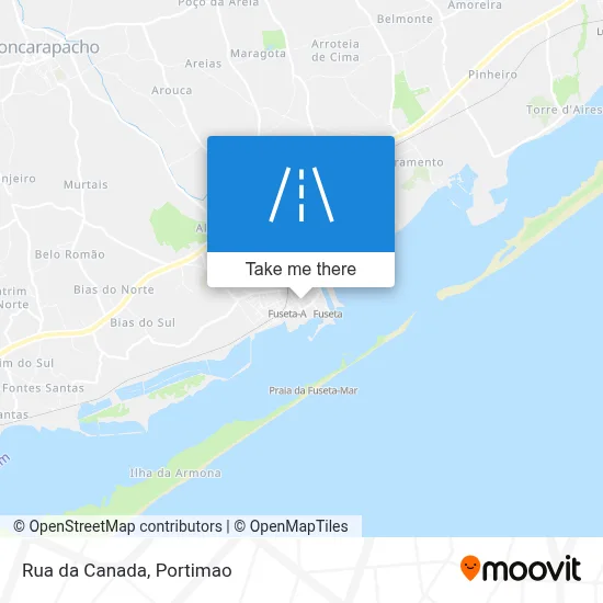 Rua da Canada map