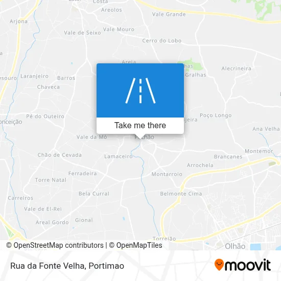 Rua da Fonte Velha map