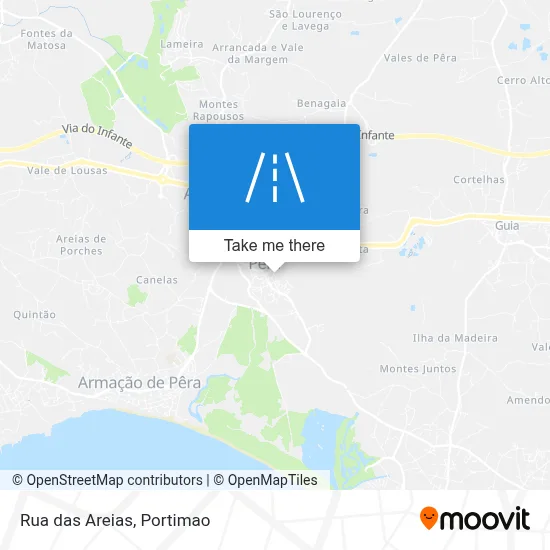 Rua das Areias map