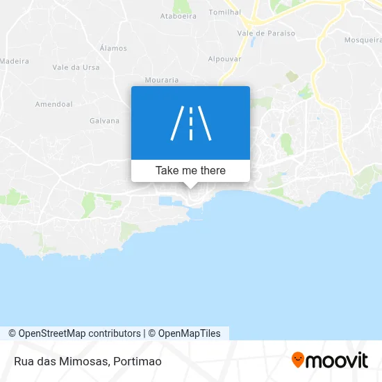 Rua das Mimosas map