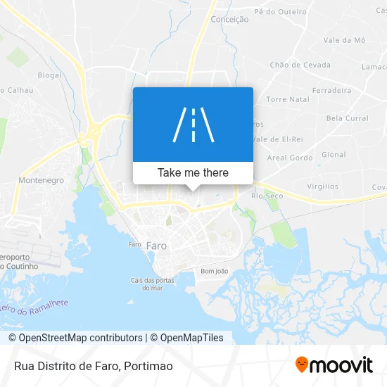 Rua Distrito de Faro map