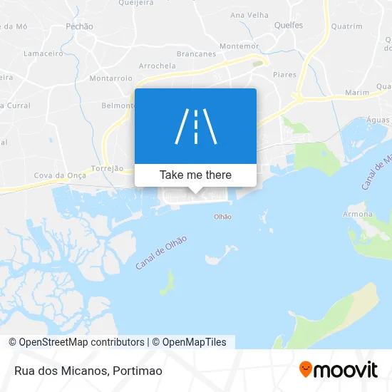 Rua dos Micanos map