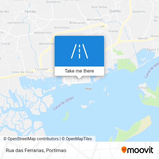 Rua das Ferrarias map