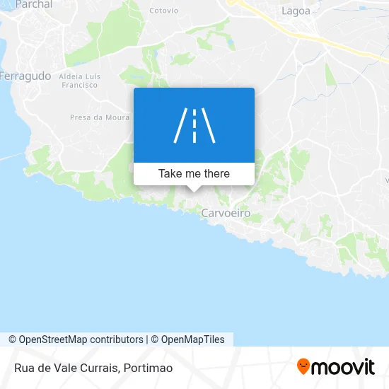 Rua de Vale Currais map