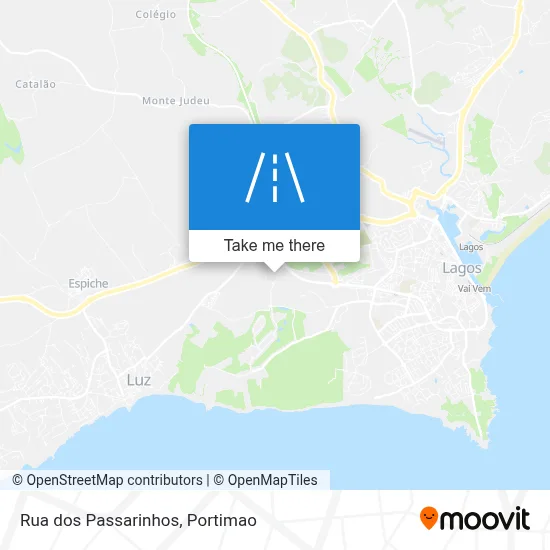 Rua dos Passarinhos map