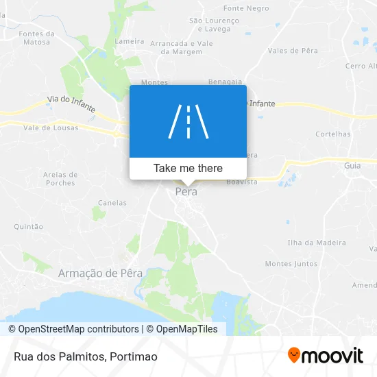 Rua dos Palmitos map