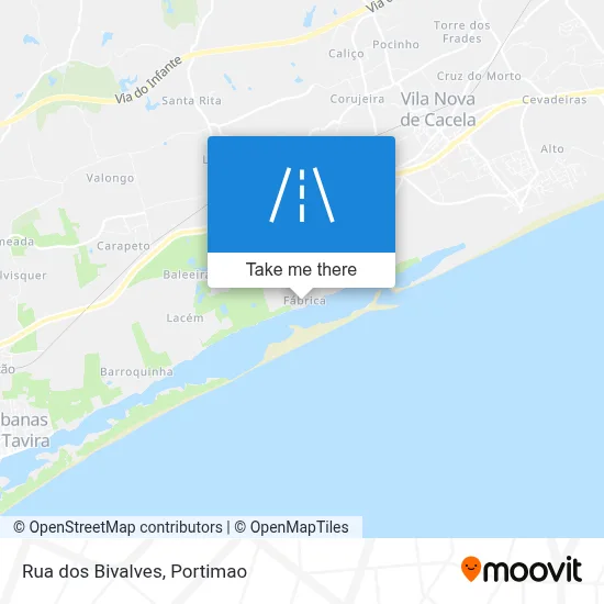 Rua dos Bivalves map