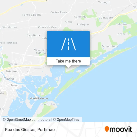Rua das Giestas map