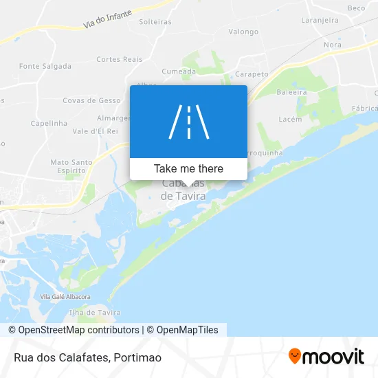 Rua dos Calafates map