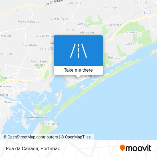 Rua da Canada map