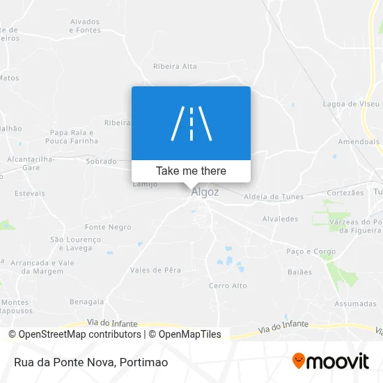 Rua da Ponte Nova map