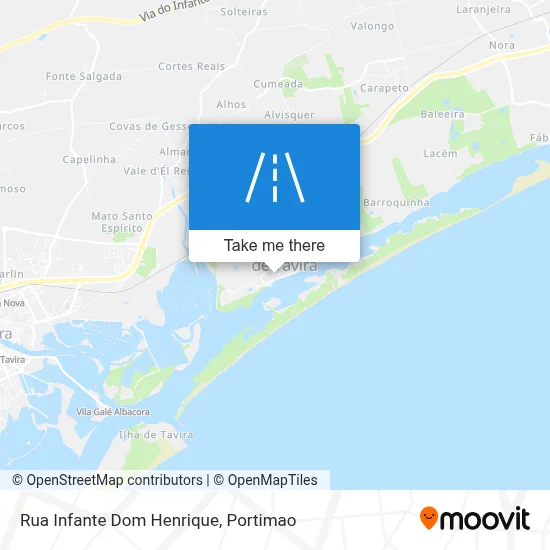 Rua Infante Dom Henrique map