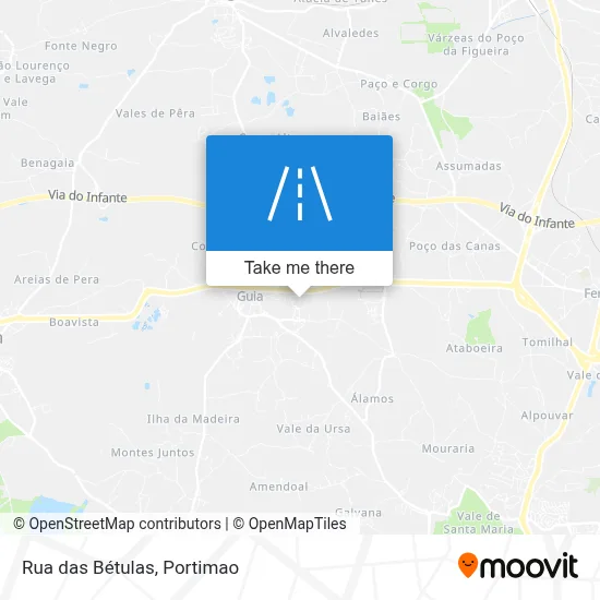 Rua das Bétulas map