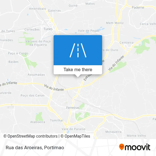 Rua das Aroeiras map