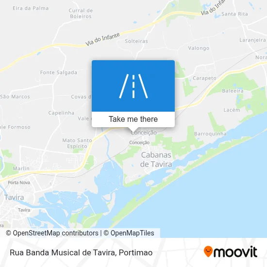 Rua Banda Musical de Tavira map