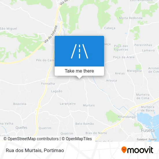 Rua dos Murtais map