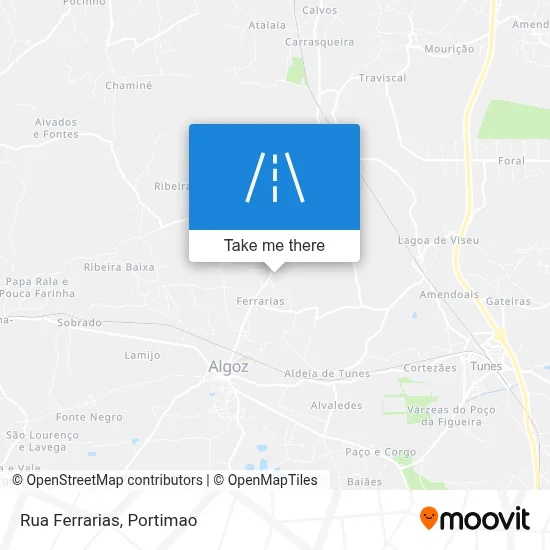 Rua Ferrarias map