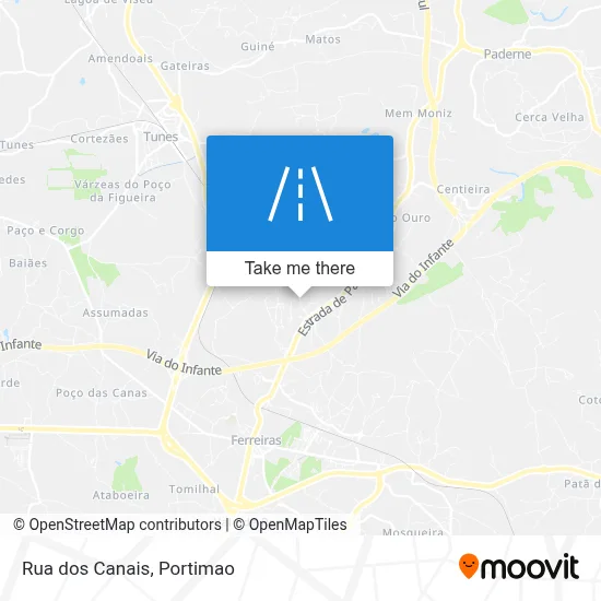 Rua dos Canais map