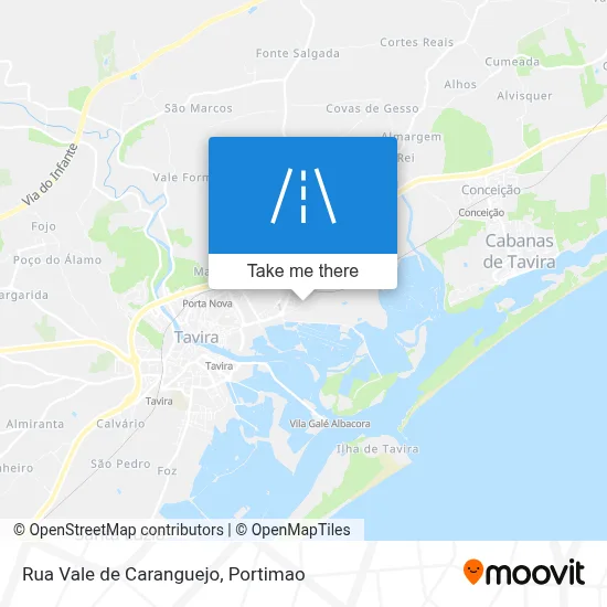 Rua Vale de Caranguejo map