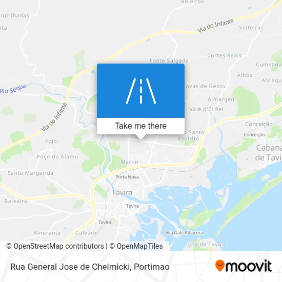 Rua General Jose de Chelmicki map