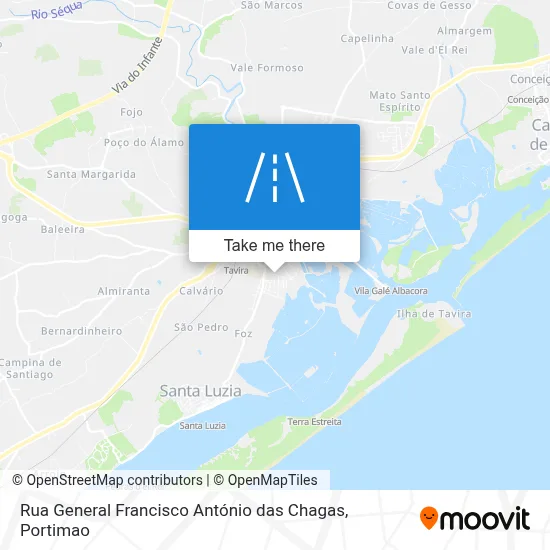Rua General Francisco António das Chagas map