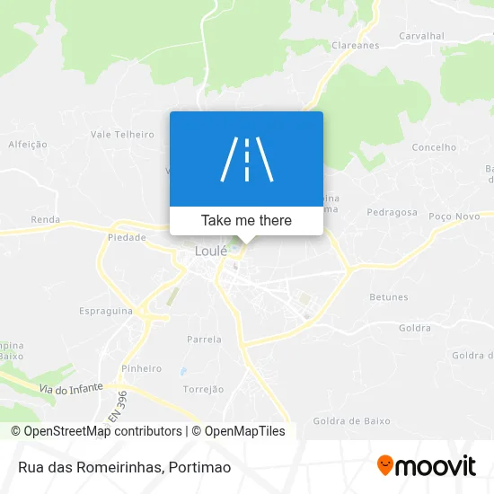 Rua das Romeirinhas map