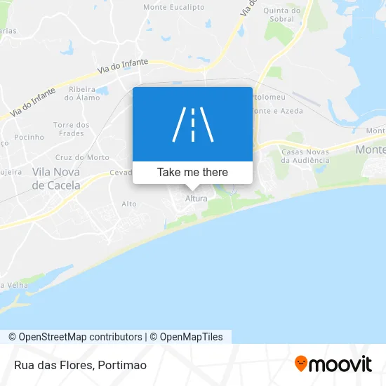 Rua das Flores map