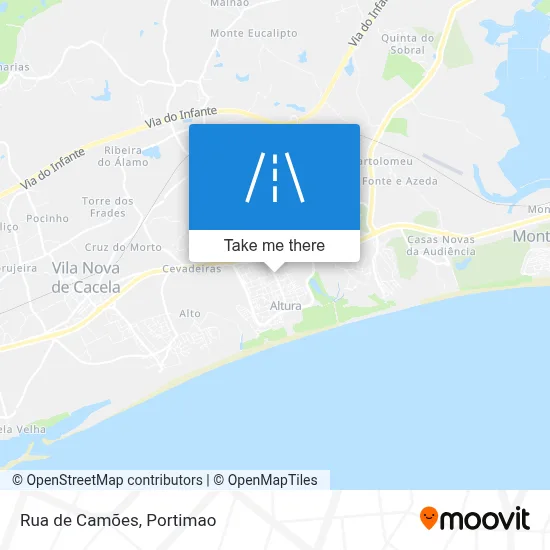 Rua de Camões map