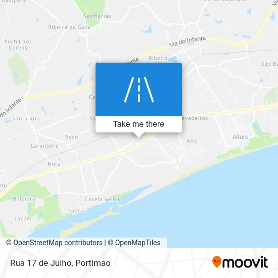 Rua 17 de Julho map