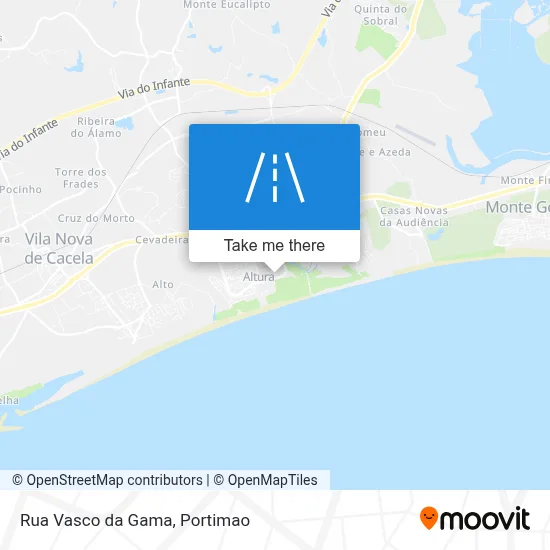 Rua Vasco da Gama map