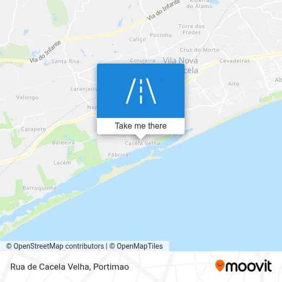 Rua de Cacela Velha map