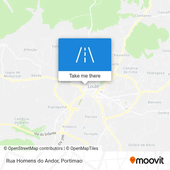Rua Homens do Andor map