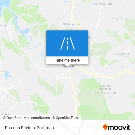 Rua das Piteiras map