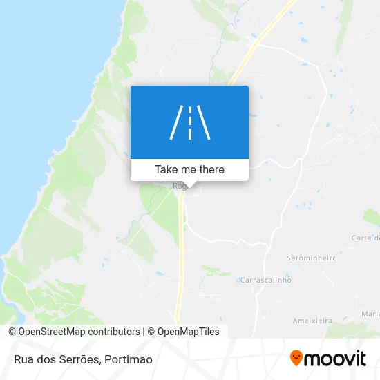 Rua dos Serrões map