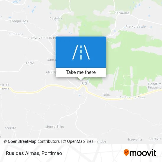 Rua das Almas map