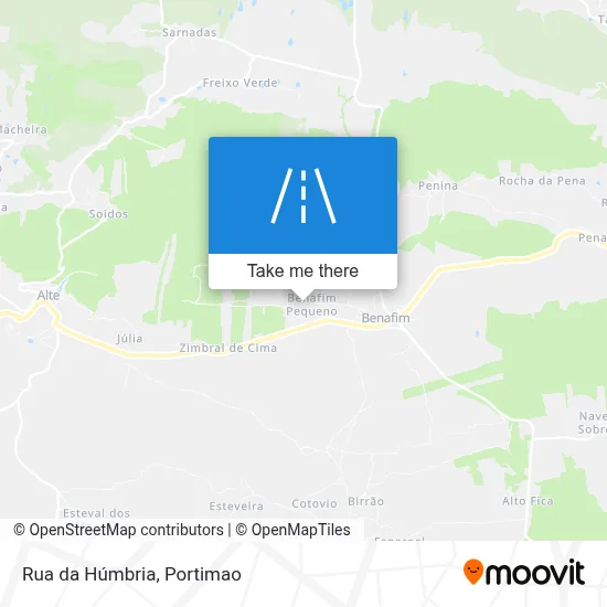 Rua da Húmbria map