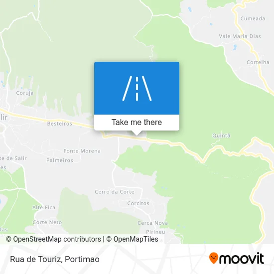 Rua de Touriz map