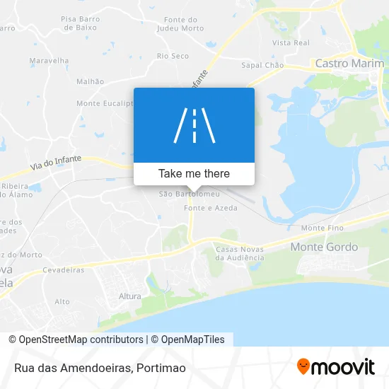 Rua das Amendoeiras map
