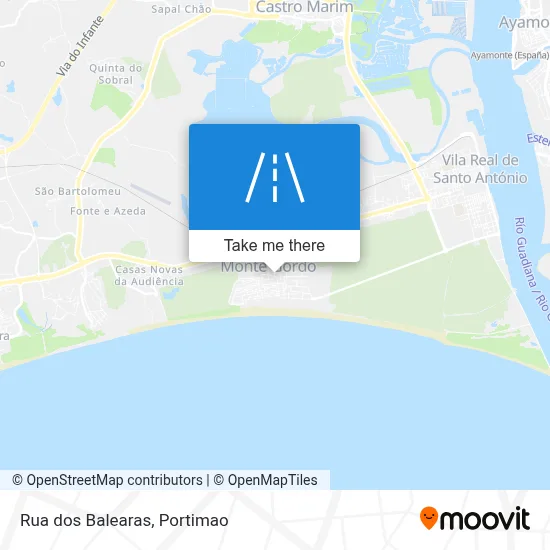 Rua dos Balearas map