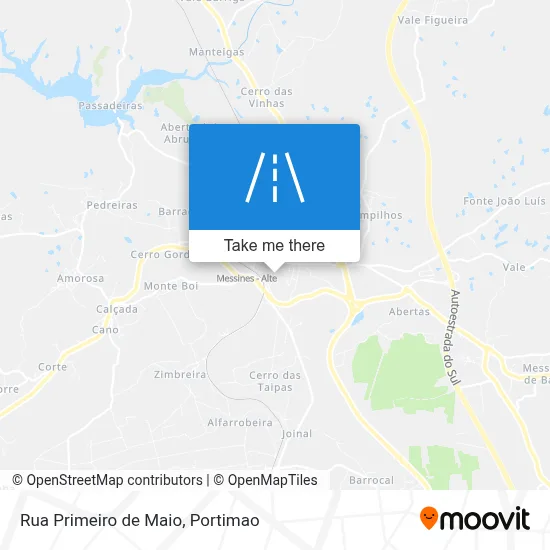 Rua Primeiro de Maio map