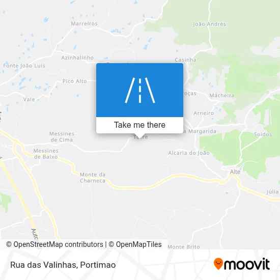 Rua das Valinhas map