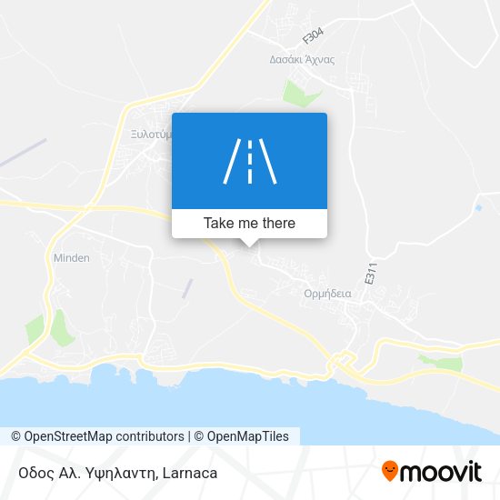 Οδος Αλ. Υψηλαντη map