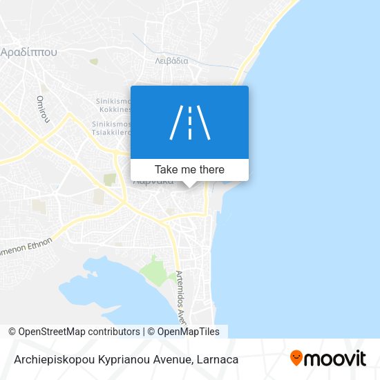 Archiepiskopou Kyprianou Avenue map
