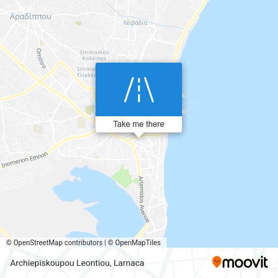 Archiepiskoupou Leontiou map