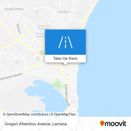 Gregori Afxentiou Avenue χάρτης