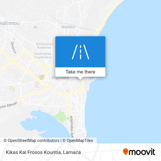 Kikas Kai Frosos Kountia map