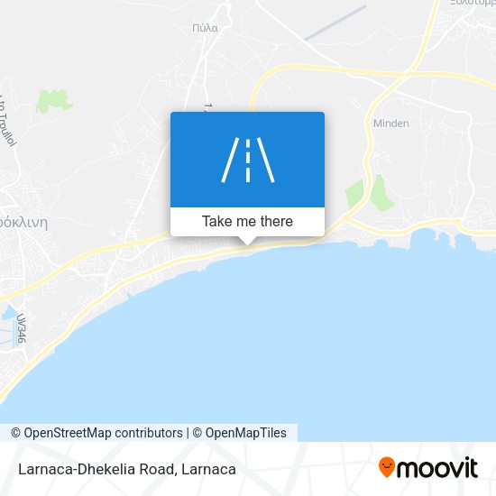 Larnaca-Dhekelia Road χάρτης
